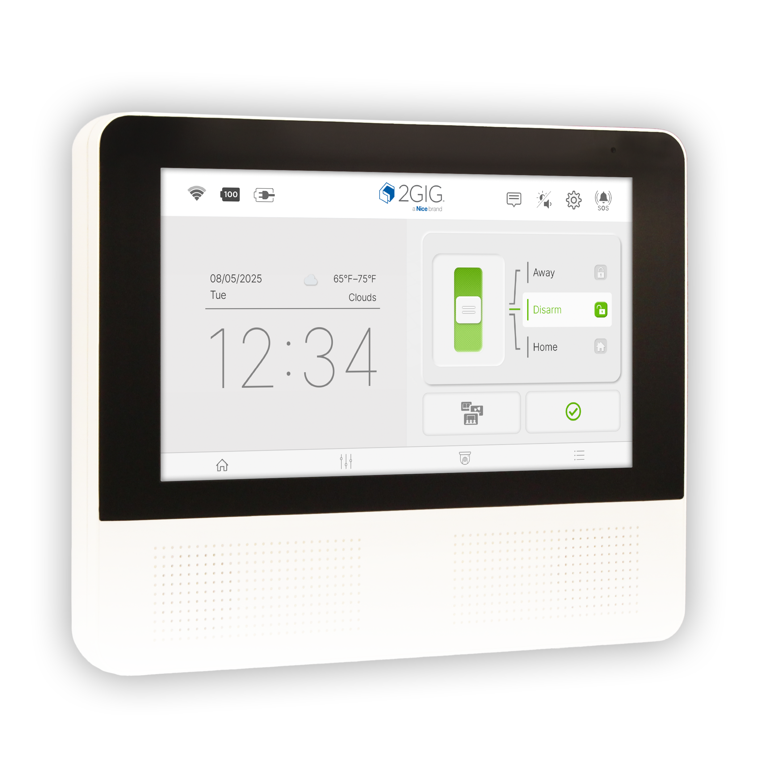 2GIG GC Touch security panel - modern touchscreen interface